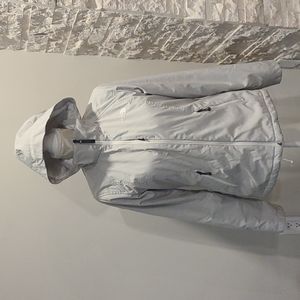 North Face light grey windwall hooded jacket